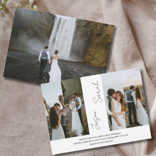 Elegant Modern Elegant 5 Photos wedding Invitation