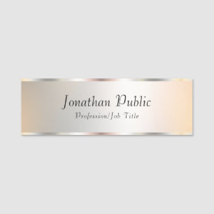 Elegant Modern Employee Staff Crew Team Member Name Tag