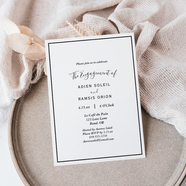 Elegant Modern Engagement Party Invitation (Creator Uploaded)
