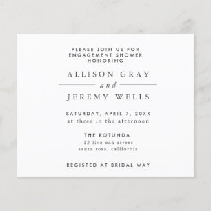 Elegant Modern Engagement Shower Invitation