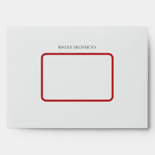 Elegant modern envelope with red interior colour