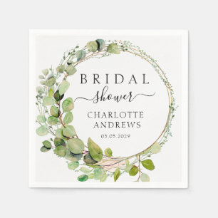 Elegant, modern, eucalyptus napkin