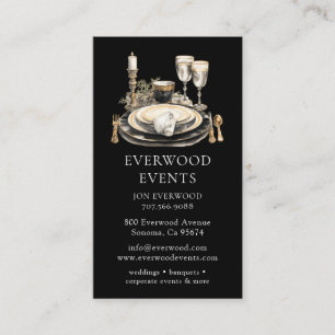 Elegant Modern Event Planning Business Card
