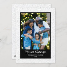 Elegant Modern Family Photo Holiday Christmas Card