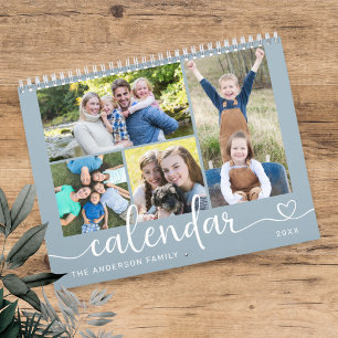 Elegant Modern Family Photos 2026 Calendar