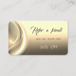Elegant Modern ,Faux Gold Referral Card