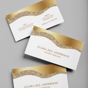 Elegant Modern Faux Gold Standard Business Card