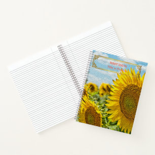 Elegant Modern Floral Gold Notebook
