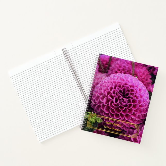 Elegant Modern Floral Gold Notebook (Inside)