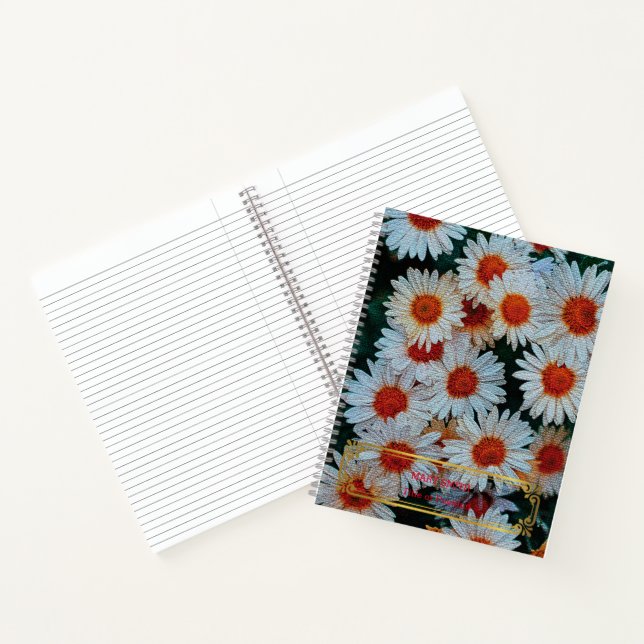 Elegant Modern Floral Gold Notebook (Inside)
