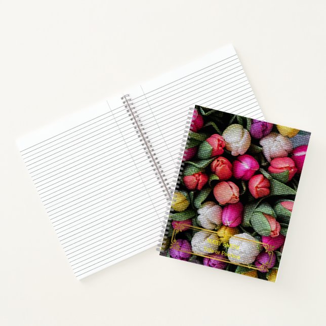 Elegant Modern Floral Gold Notebook (Inside)