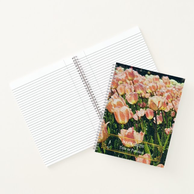 Elegant Modern Floral Gold Notebook (Inside)