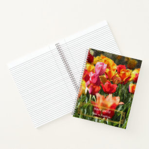Elegant Modern Floral Gold Notebook
