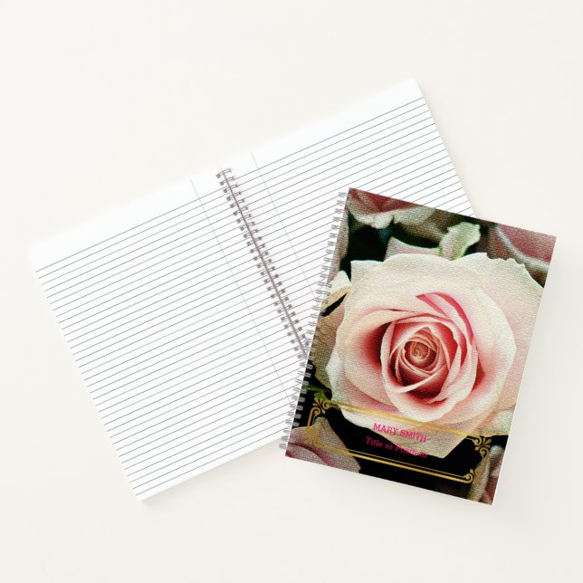 Elegant Modern Floral Gold Notebook (Inside)