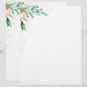 Elegant Modern Floral Letterhead