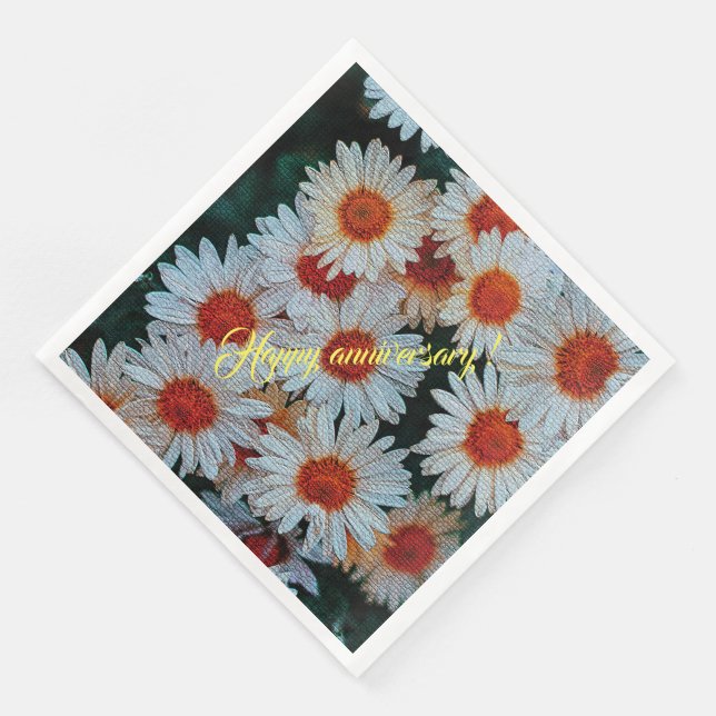 Elegant Modern Floral Napkin (Corner)