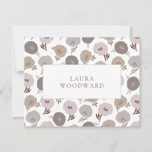 Elegant Modern Floral Pattern Personalised Card