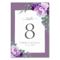 Elegant Modern Floral Purple & Silver Wedding