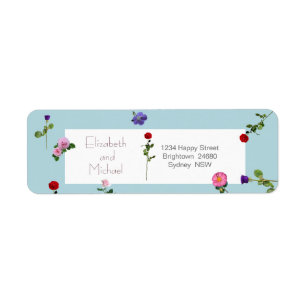 Elegant Modern Floral Simple Return Address