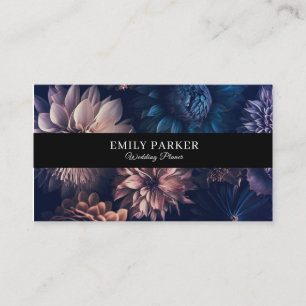 Elegant modern flowers business card