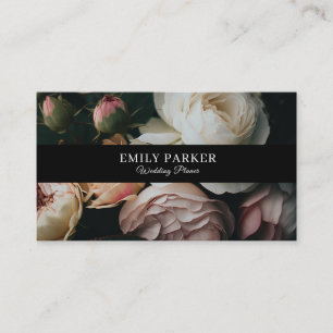 Elegant modern flowers business card