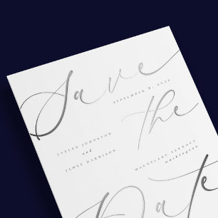 Elegant modern foil Wedding Save the Date Cards