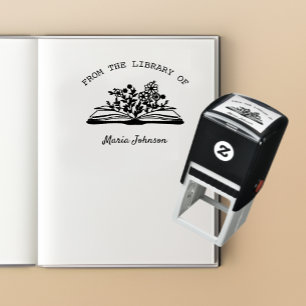 Elegant Modern From The Library Of   Ex Libris  Self-inking Stamp