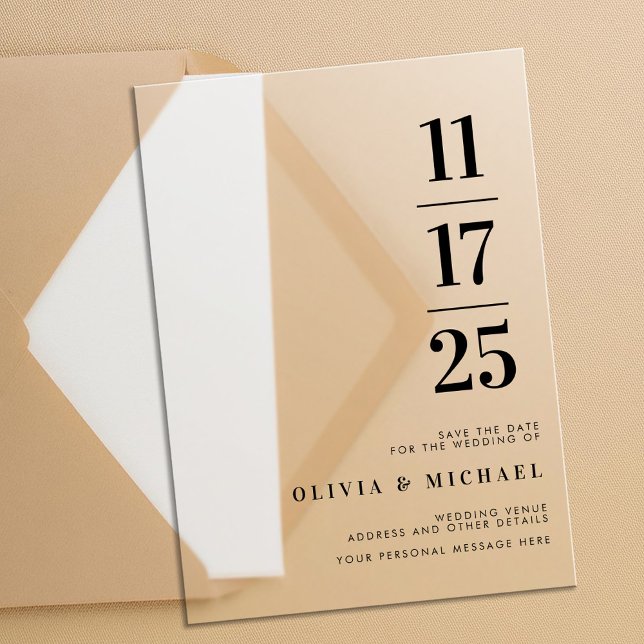 Elegant Modern Frosted Wedding Acrylic Invitations (Creator Uploaded)