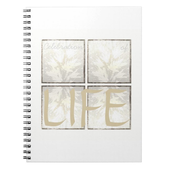 Elegant Modern Funeral Guest Book Celebration Life (Front)