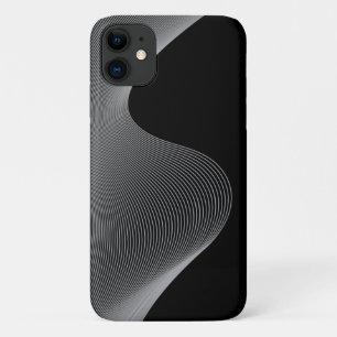 Elegant, modern, futuristic wave abstraction iPhone 11 case