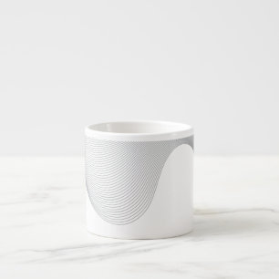 Elegant, modern, futuristic wave abstraction espresso cup