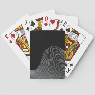 Elegant, modern, futuristic wave abstraction playing cards