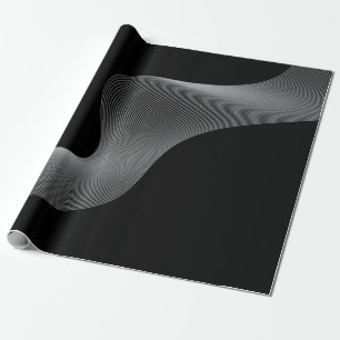 Elegant, modern, futuristic wave abstraction wrapping paper