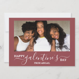 Elegant Modern galentine's day Best Friends photo Holiday Card