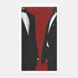 Elegant Modern Gay Men Wedding Dinner Party Napkin