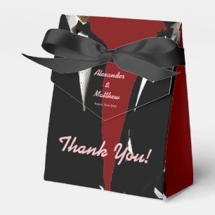 Elegant Modern Gay Men Wedding Favour Box