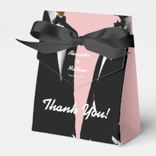 Elegant Modern Gay Men Wedding Favour Box