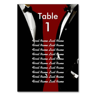 Elegant Modern Gay Men Wedding Rainbow Guest List Table Number