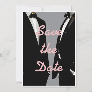Elegant Modern Gay Men Wedding Save The Date