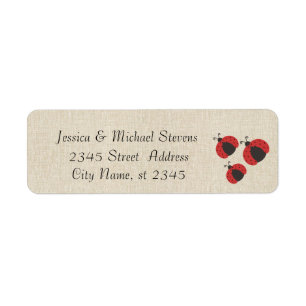 Elegant modern gentle wedding ladybugs linen
