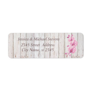 Elegant modern gentle wedding wood chic orchid