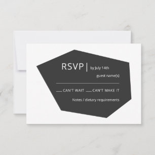 Elegant Modern Geo Gem Wedding RSVP Card