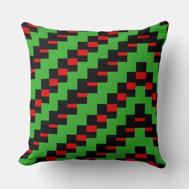 Elegant Modern Geometric Chequered Style Indoor Cushion (Front)