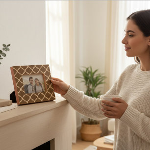 Elegant Modern Geometric Pattern Wooden Etched Frames