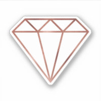 Elegant modern geometric rose gold diamond