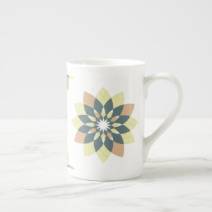 Elegant Modern Geometric Star Bursts Bone China Mug