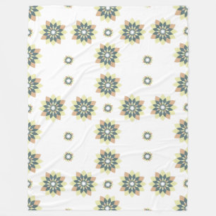 Elegant Modern Geometric Star Bursts Fleece Blanket