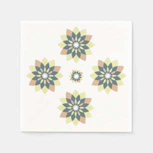 Elegant Modern Geometric Star Bursts Napkin
