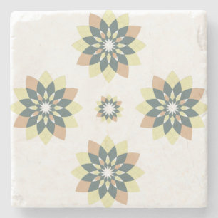 Elegant Modern Geometric Star Bursts Stone Coaster