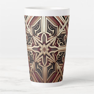 Elegant Modern Geometric Star Patterned Latte Mug